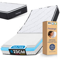 TASCHENFEDERKERNMATRATZE EMILIA HÖHE 23cm 120x200cm - Weiß, Textil/Metall (120/200cm) - Arensberger
