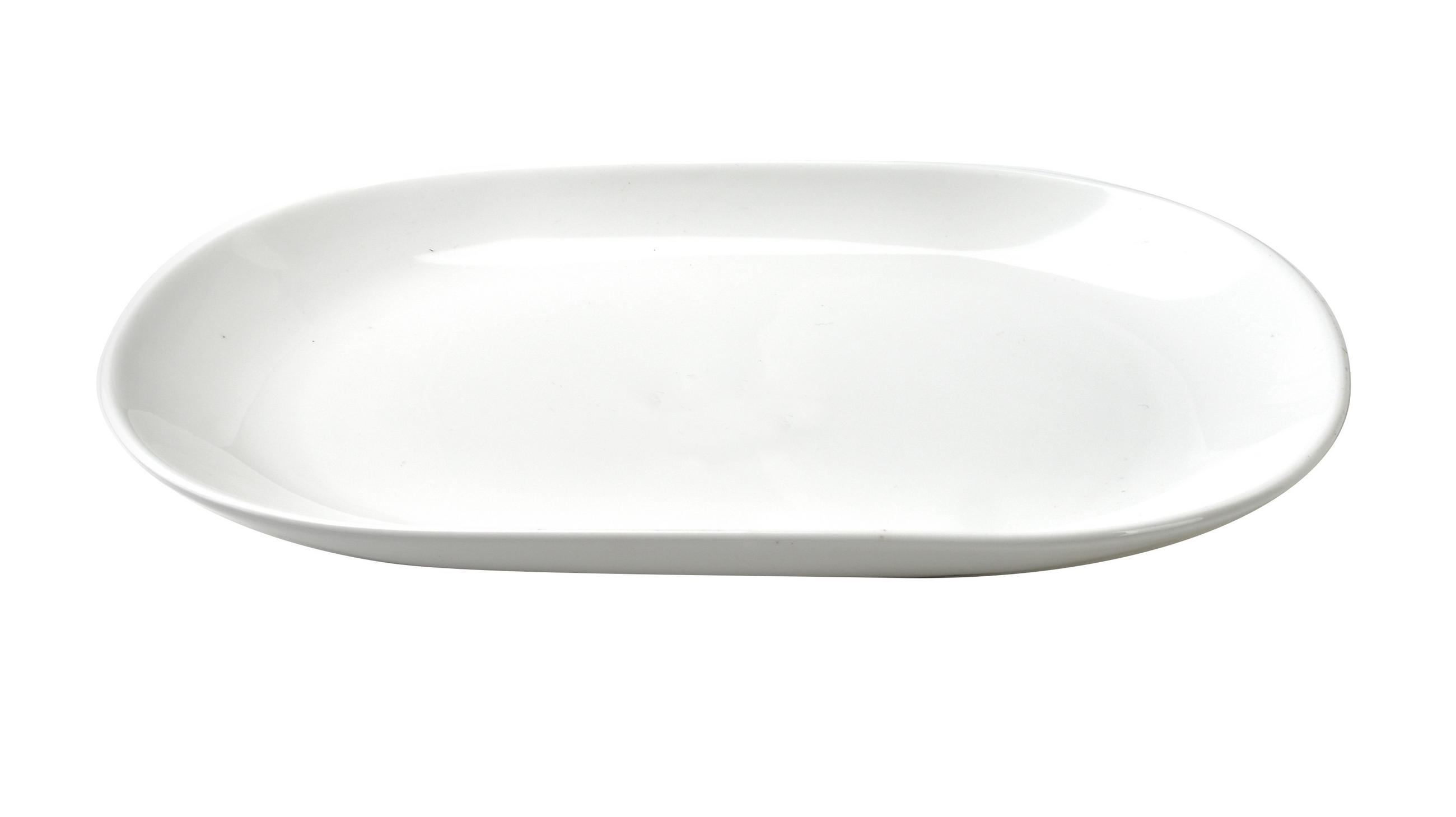 SERVIERPLATTE Basic Weiß 31/20/3.5 cm Keramik - Weiß, Keramik (20/3.5/31cm) - Mondex
