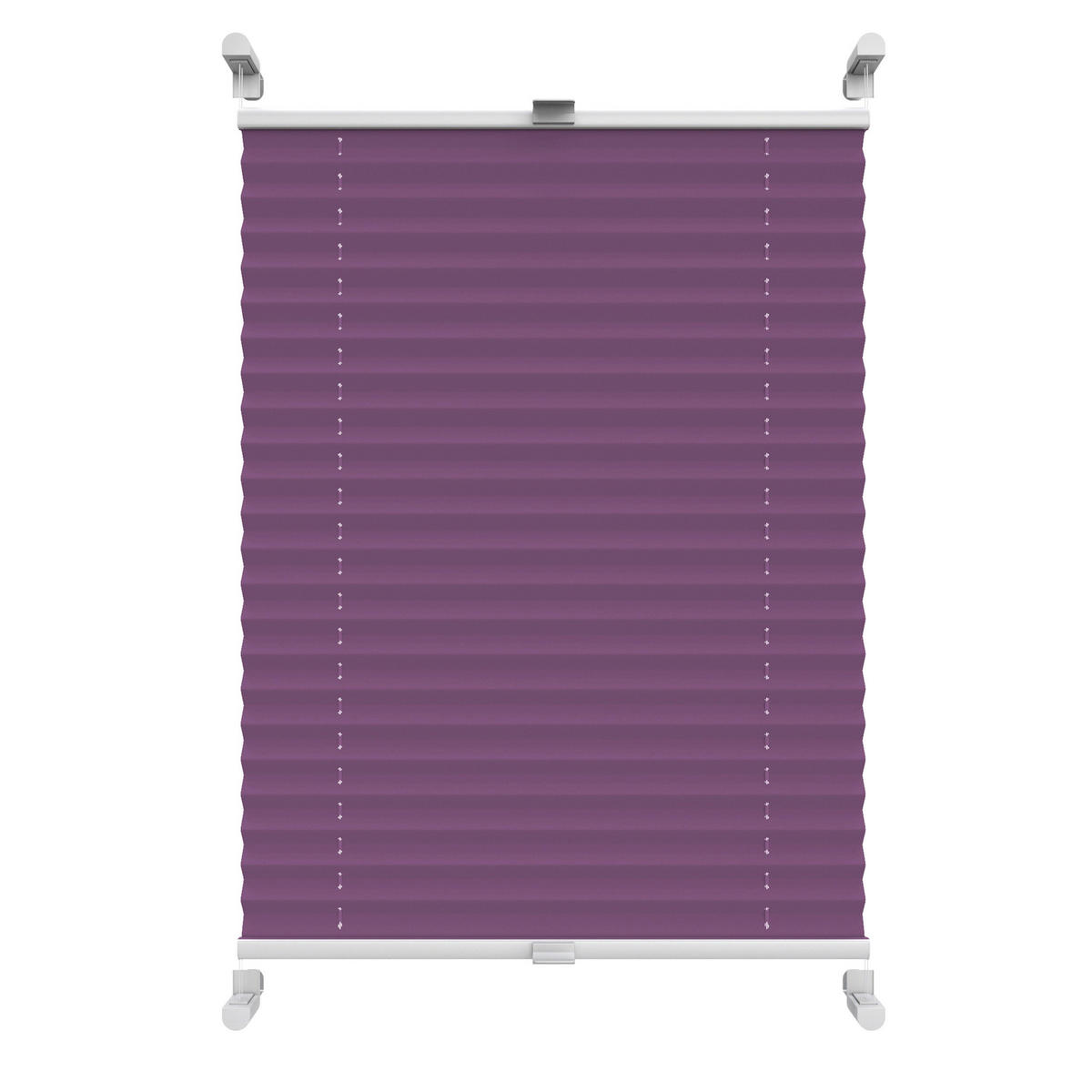 PLISSEE Thermo Basic 75 x 210cm Klemmfix ohne Bohren - Lila, Textil (75/210/210cm) - Deco-Raum