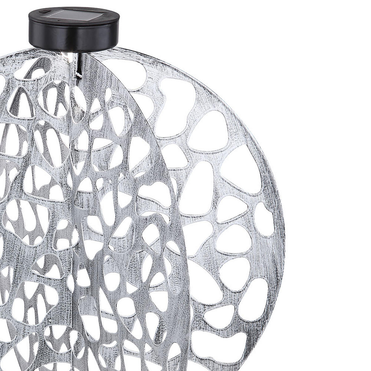 LED AUSSENLEUCHTE Metall Silber 2er Set - Silberfarben, Metall (40/40/51cm) - Globo Lighting