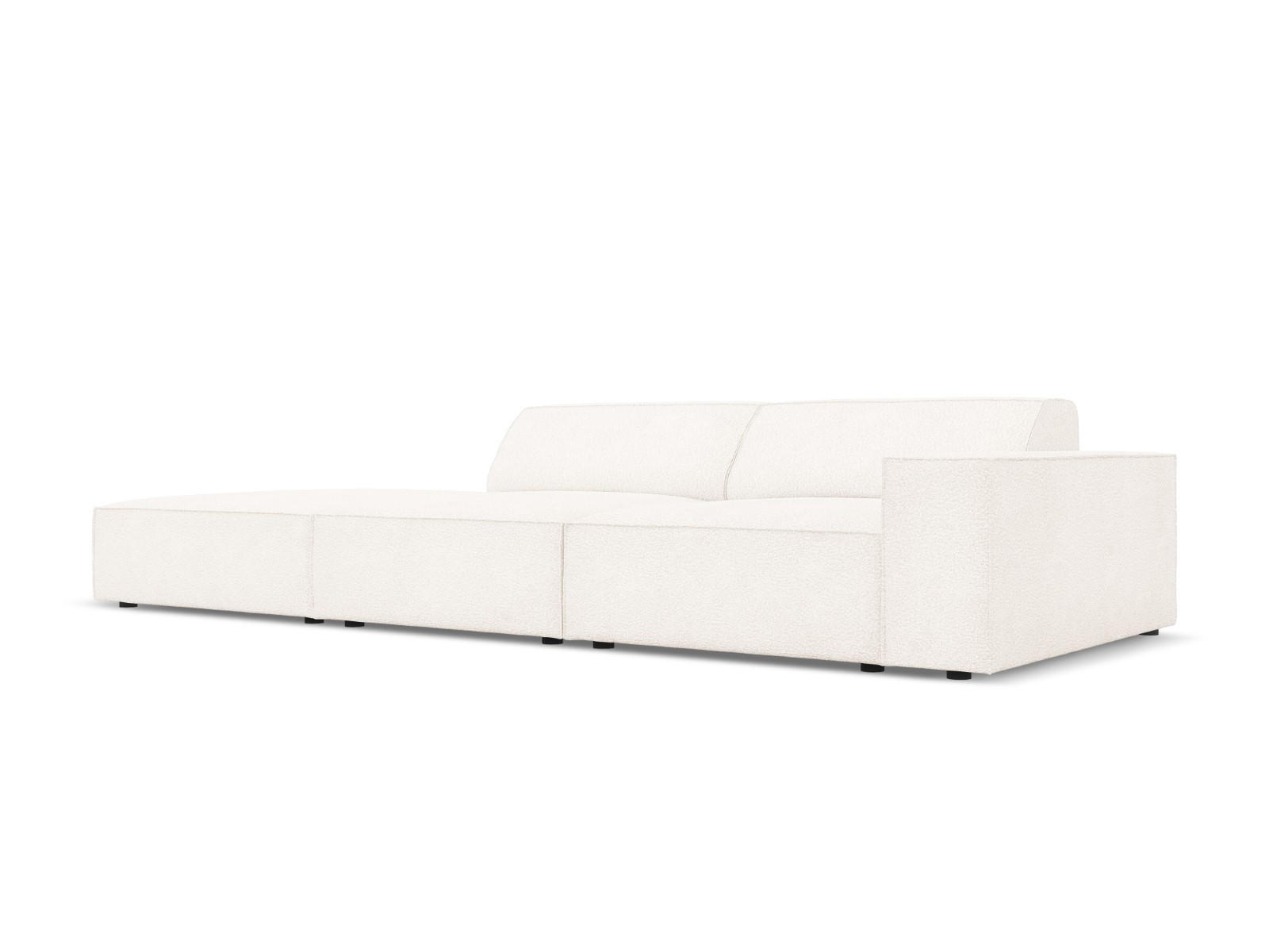 LINKES-SOFA Jodie aus Boucle beige 3 Sitzplätze - Beige, Textil (102/70/262cm) - Micadoni