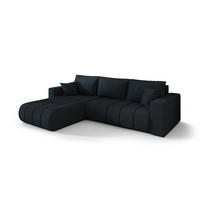 ECKSOFA mit schlaffunktion und bettkasten MILO PREMIUM, stoff WIND, Dunkelblau, Links - Dunkelblau, Holz (280/190cm) - Kaiser Möbel