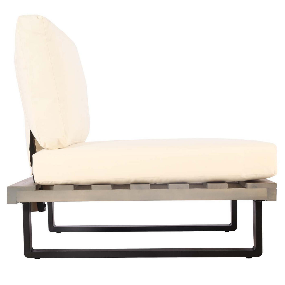 LOUNGESESSEL Garten Grau Cremeweiß - Grau, Holz (82/75/82cm) - PROREGAL