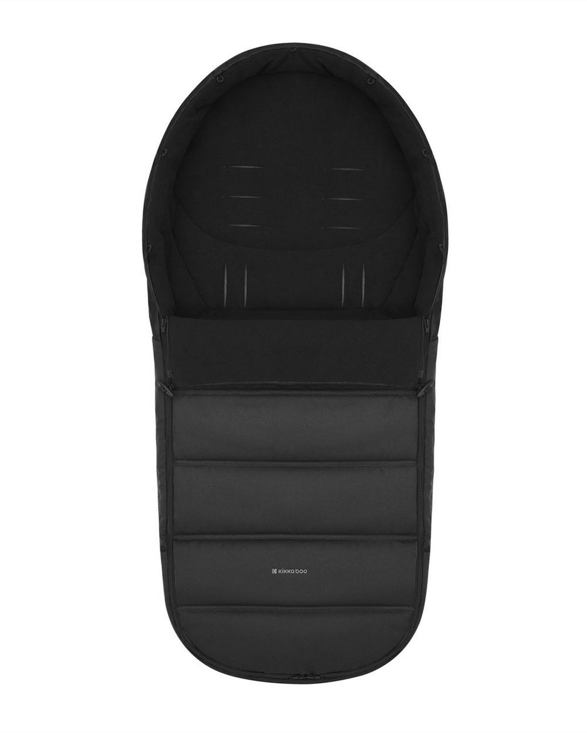 FUSSSACK Urban schwarz 5-Punkt-Gurt, Fußabdeckung, universell passend, ab Geburt, Kinderwagen - Schwarz, Textil (40/1/97cm) - Kikka boo
