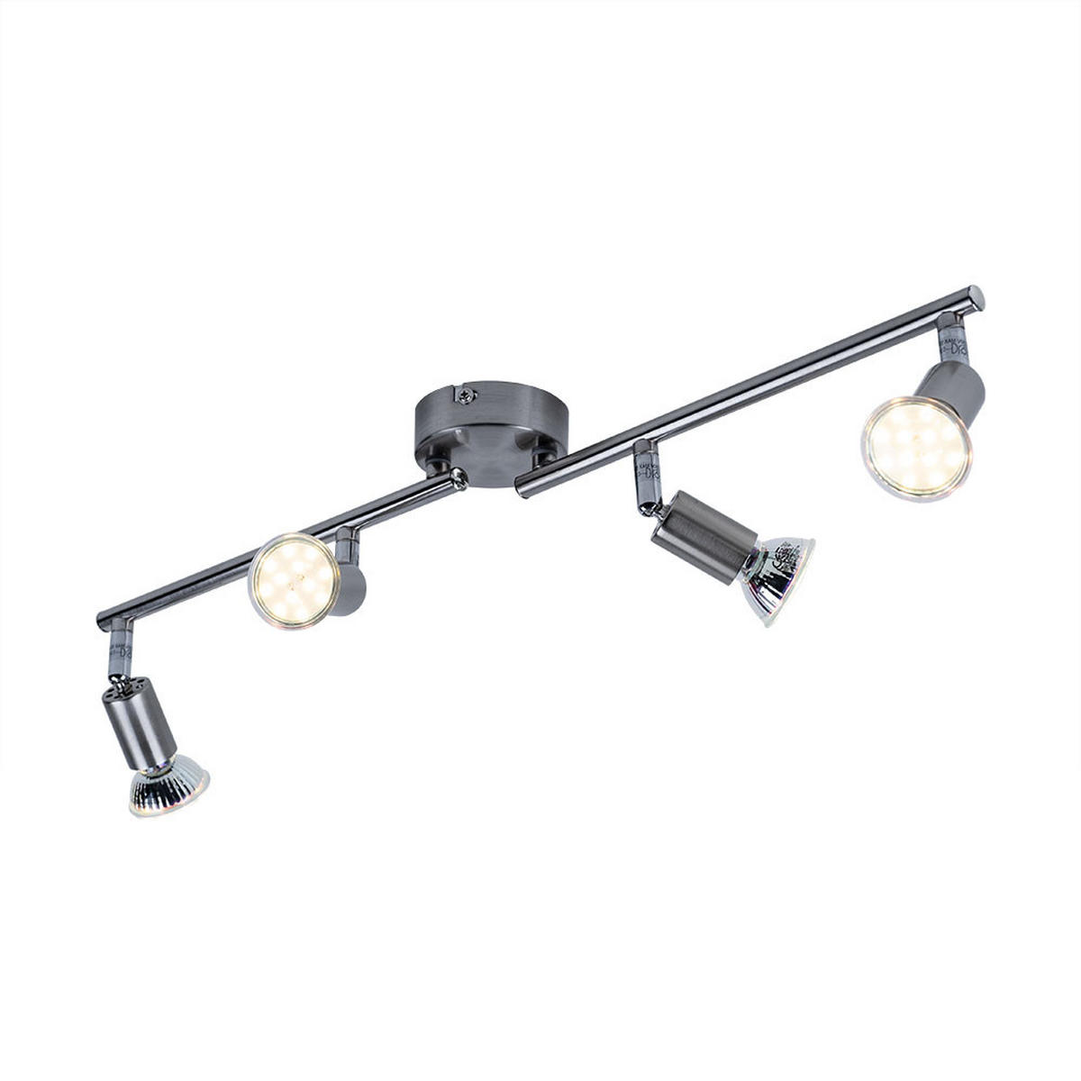 LED DECKENLEUCHTE Matrix Silber - Silberfarben, Metall (60/8/16.5cm) - Globo Lighting