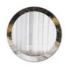 SPIEGEL Ø80 cm Rund mit Aufdruck - Goldfarben, Glas (80/80/0.4cm) - TULUP