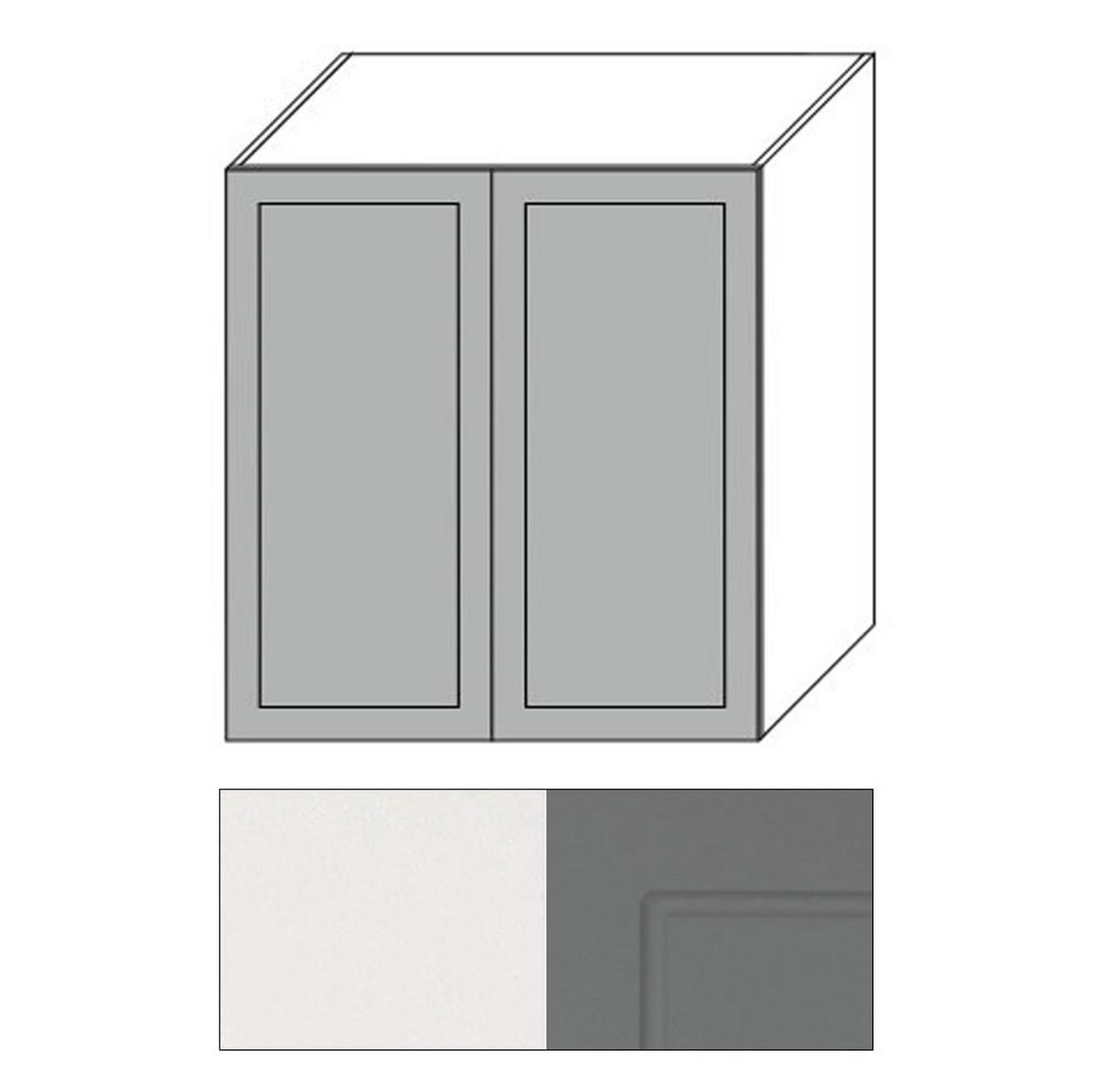 XL HÄNGESCHRANK Quantum weiß / dust grey matt 90 / 32,5 / 96cm - Weiß/Grau, Holz/Holzwerkstoff (90/96/32.5cm) - Feldmann-Wohnen