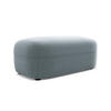 POUF Samt Stoff Blau - Blau/Schwarz, Kunststoff/Textil (92/40/48cm) - Makamii