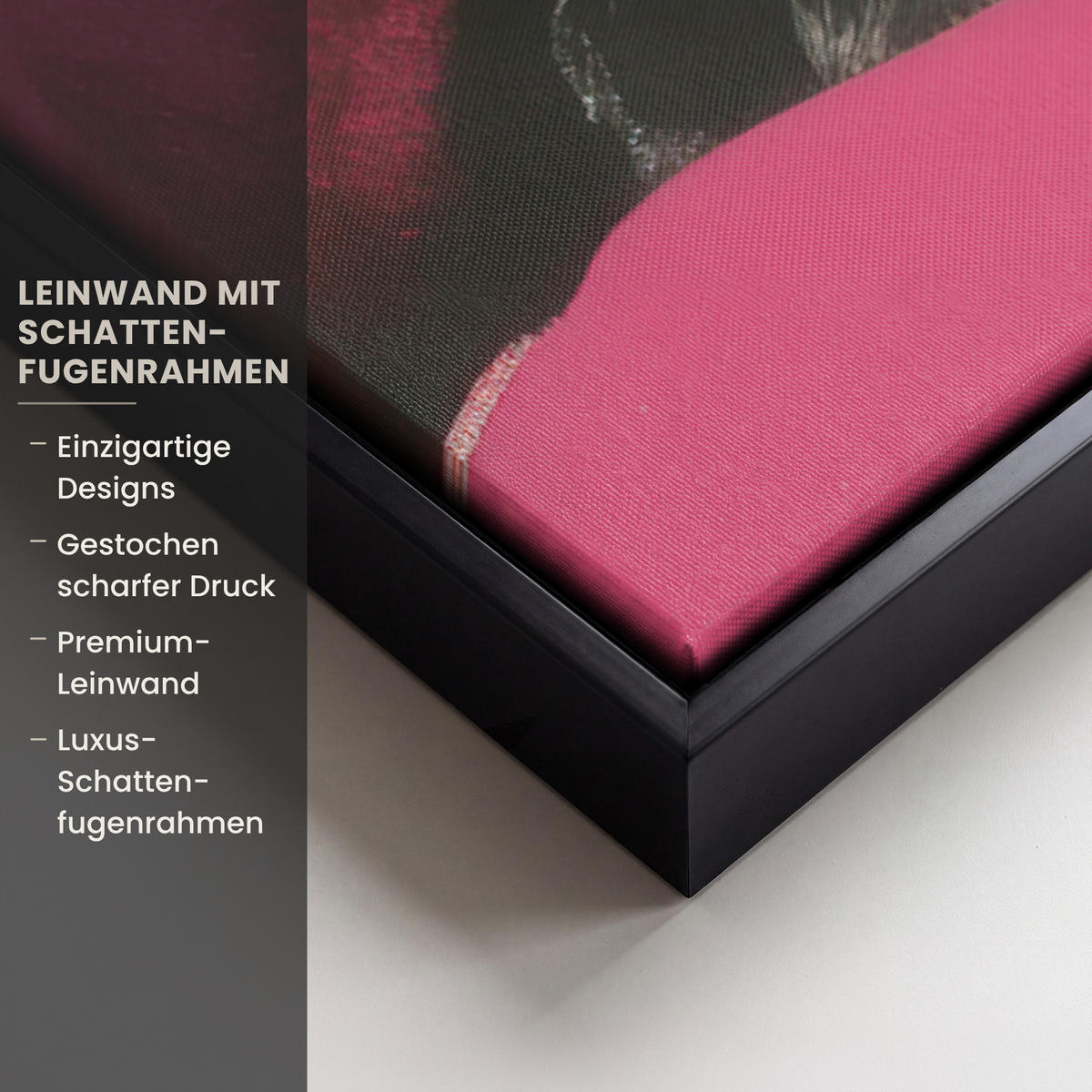 LEINWAND Bilder mit Rahmen - Frau - Katze - Blumen - Tasse - Retro - 60x90 - Magenta, Textil (60/90cm) - MuchoWow