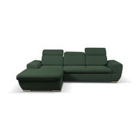 ECKSOFA - FRENSO - Links, Duneklgrün (Ronda 39) - Dunkelgrün, Holzwerkstoff (281/183cm) - Möblo