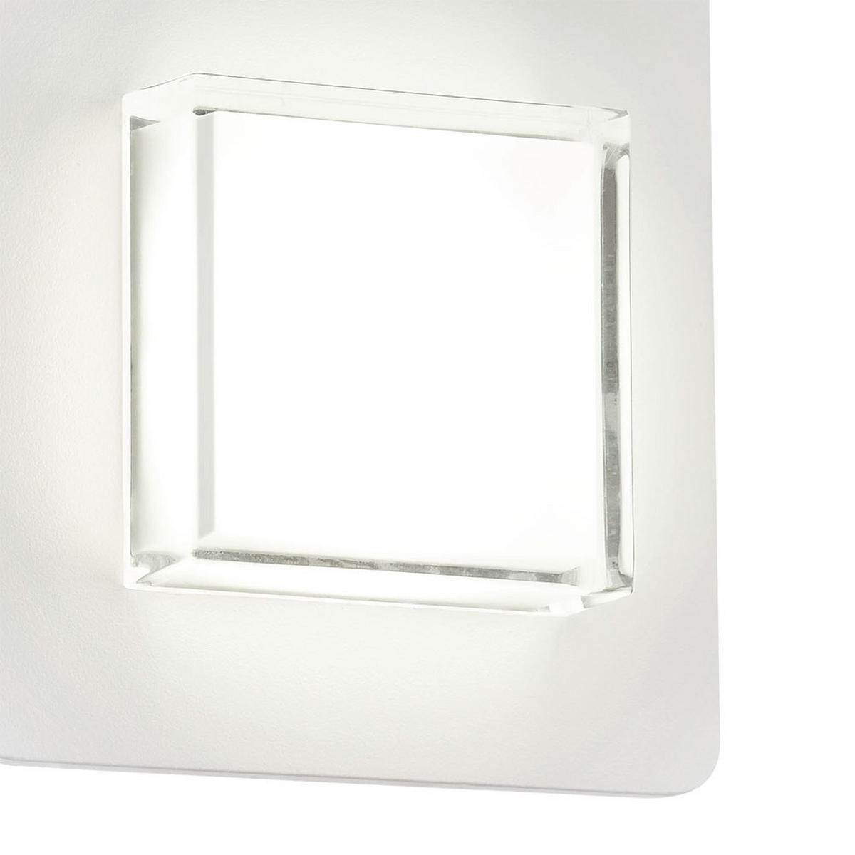 LED AUSSEN-WANDLEUCHTE Alu Weiß PIAS - Weiß, Metall (9.5/25/13cm)