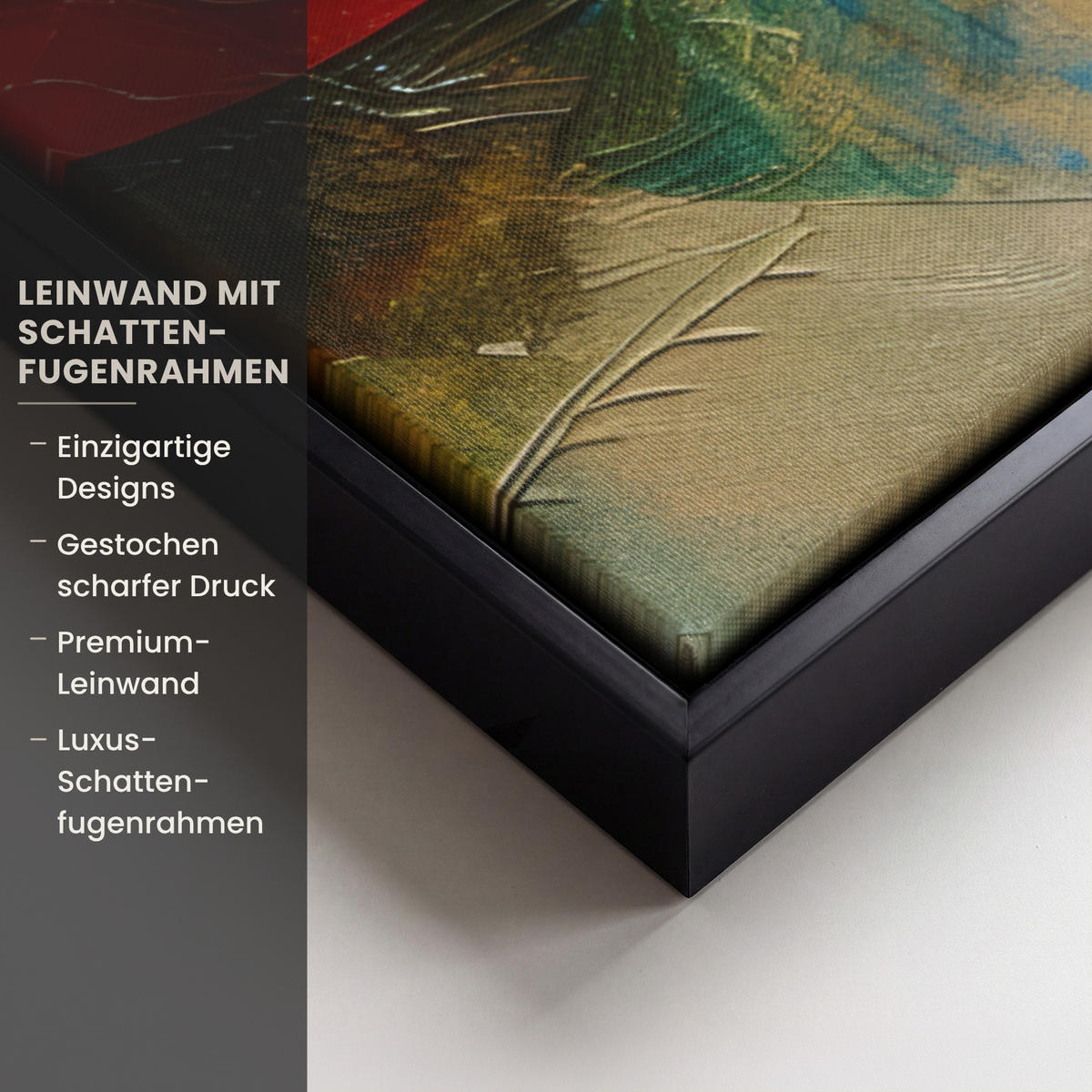 LEINWAND Bilder mit Rahmen - Kunst - Abstrakt - Modern - 50x50 - Gelb, Textil (50/50cm) - MuchoWow
