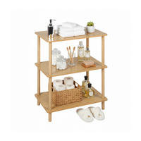 STANDREGAL - Hellbraun/Naturfarben, Holz/Holzwerkstoff (60/79/40cm) - Relaxdays