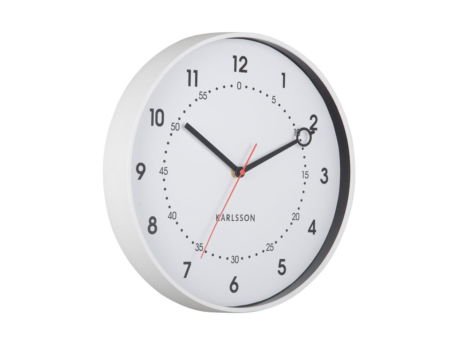 WANDUHR Fresco Weiß 31.5/31.5/ - Weiß, Kunststoff (31.5/31.5/31.5cm) - Karlsson