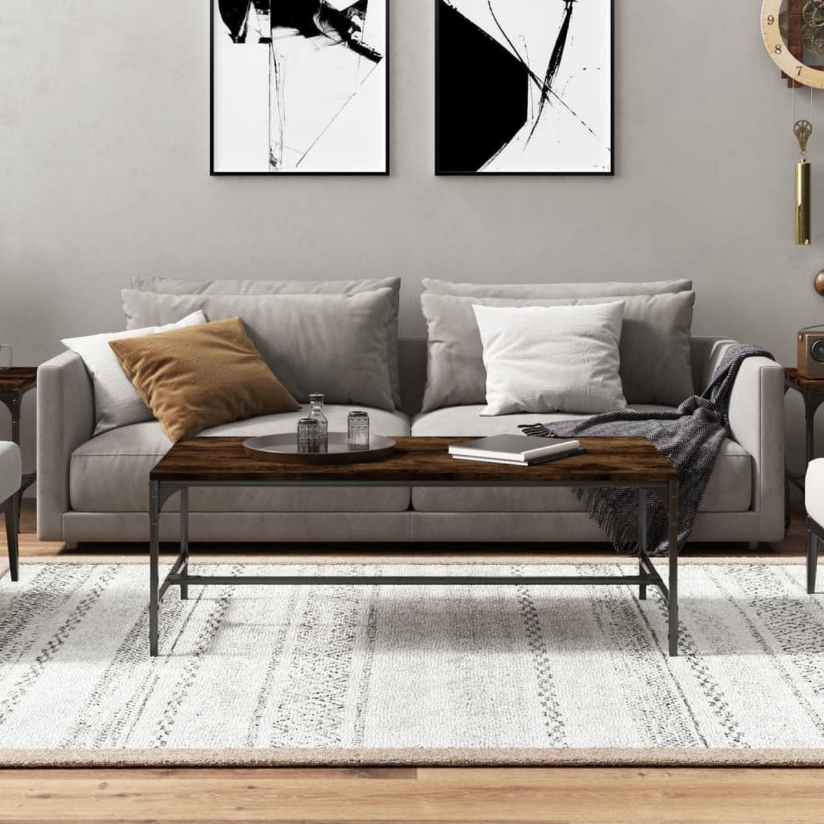 COUCHTISCH Räuchereiche 100x50x35 cm Holzwerkstoff - Braun, Holzwerkstoff (100/50/35cm) - furnicato