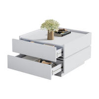 COUCHTISCH DE-121 Drehbar Reinweiß - Weiß, Holzwerkstoff (60/60/38cm) - ComfortXL