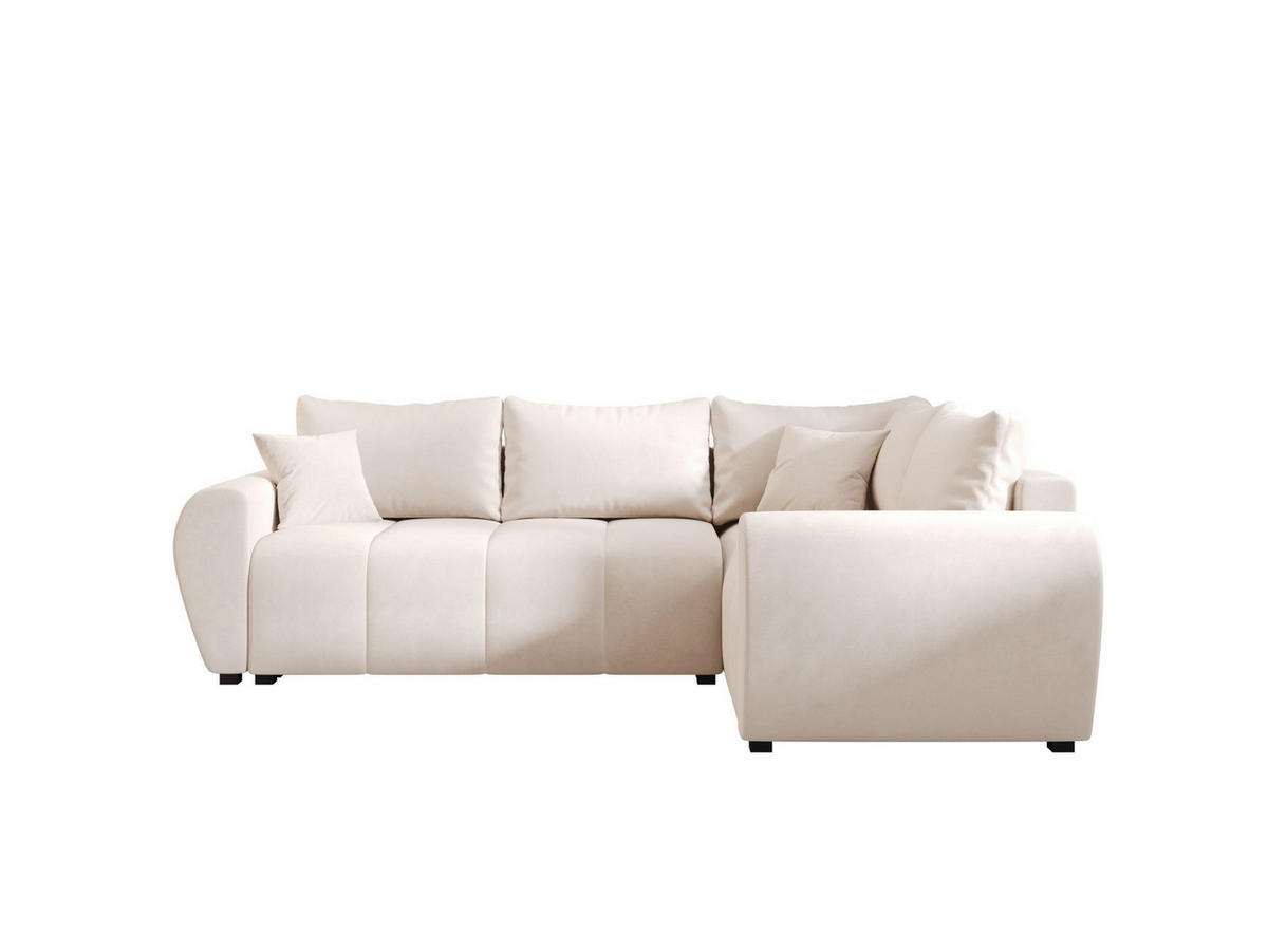 ECKSOFA MOLISA L PLUS Itaka 16 Rechts mit Schlaffunktion - Beige, Textil (235/175cm) - Bedante