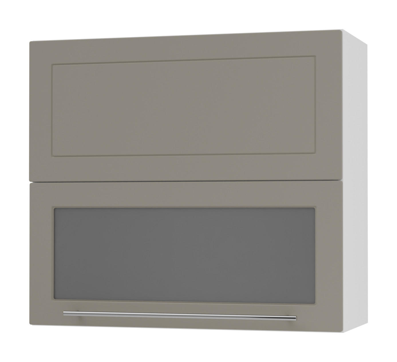 KÜCHENHÄNGESCHRANK Kvantum W8BS/80 Beige Matt / Weiß Matt 80 / 32,5 / 72cm - Beige/Weiß, Holz/Holzwerkstoff (80/72/32.5cm) - Feldmann-Wohnen