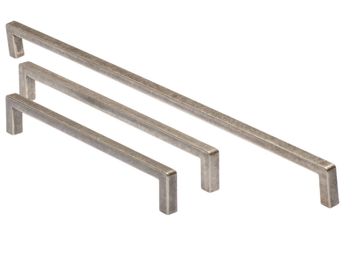 MÖBELGRIFF BA 160mm, Küchengriff vintage, Schrankgriff Silber antik - Silberfarben, Metall (0.9/2.75/16.8cm)