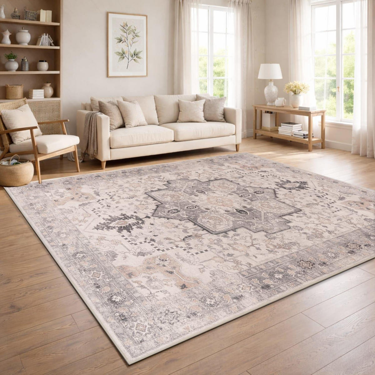 KURZFLOR-TEPPICH SEMER 425 BEIGE 240X340 - Beige, Kunststoff (240/340cm) - Paco Home