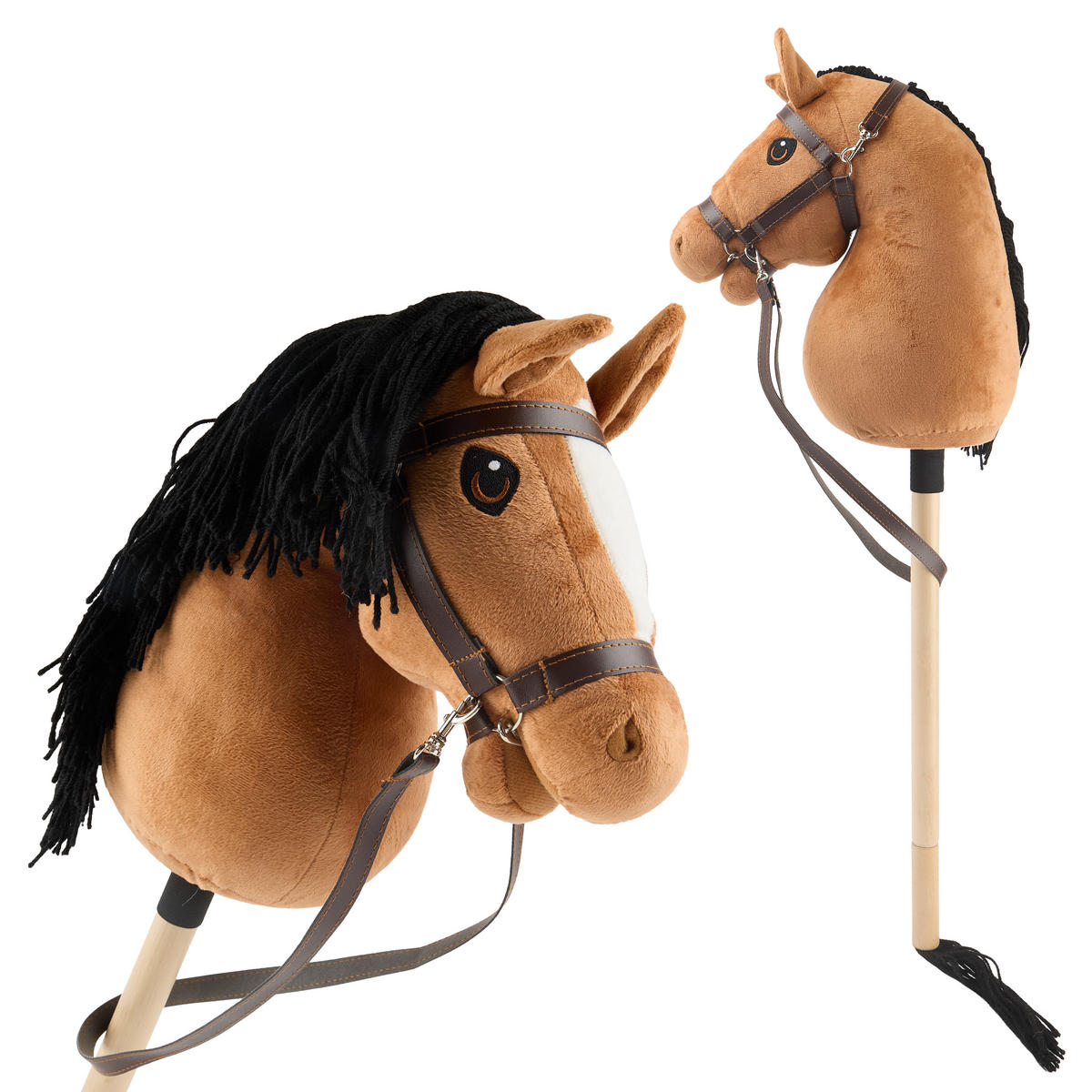 HOBBY-HORSE braun - Größe S - Braun, Textil (34/76cm) - Bieco Spielwaren