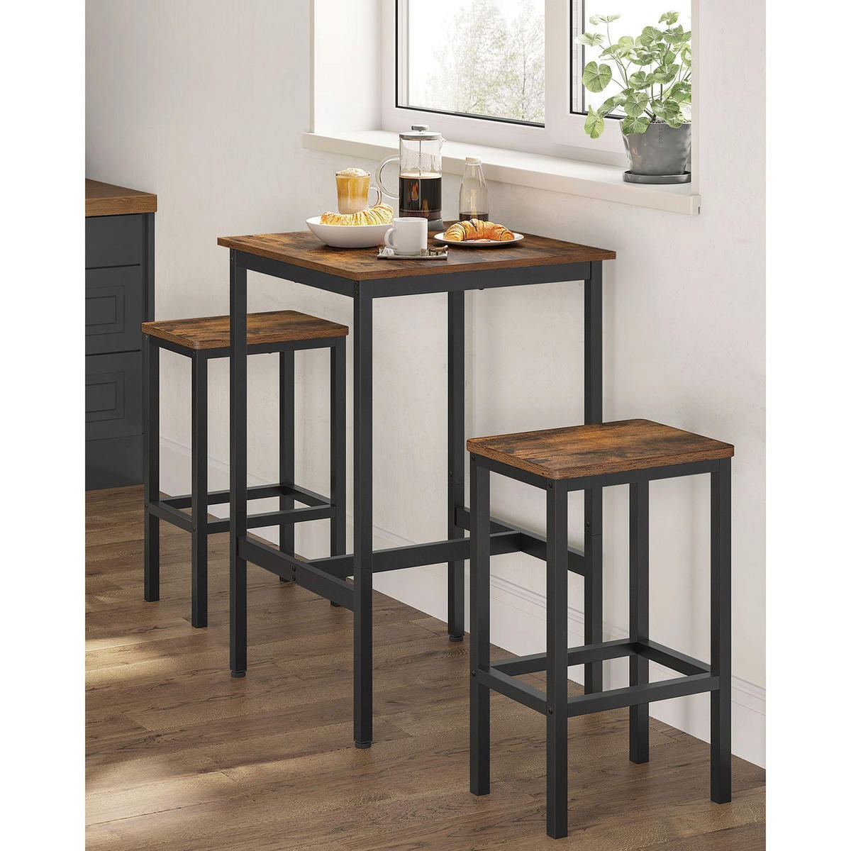 BARTISCH SET OUAGADOUGOU - Braun, Holzwerkstoff (60/60/90cm) - Hansiro