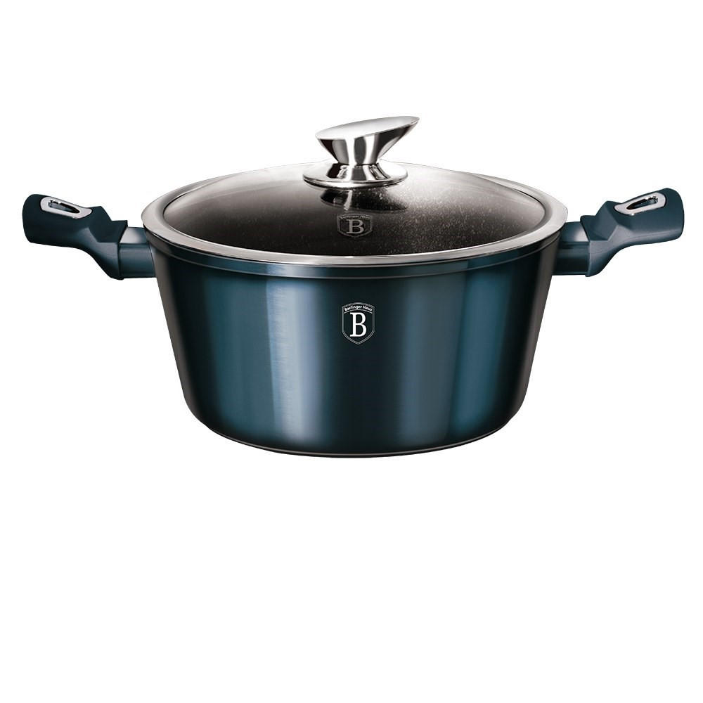 TOPF Blau 24/24/11.4 cm BH1879 - Blau, Metall (24cm) - Berlinger Haus