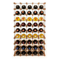 WEINREGAL Vinotega Mod Metal 92,5x52,5x24,5 cm 5x9 Flaschen Massives Kiefernholz Braun Geölt - Braun, Holz (52.5/92.5/24.5cm) - PROREGAL