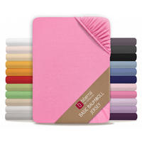 SPANNBETTTUCH Basic Jersey pink, 140x200 cm - 160x200 cm - Pink, Textil (160/200cm) - biberna