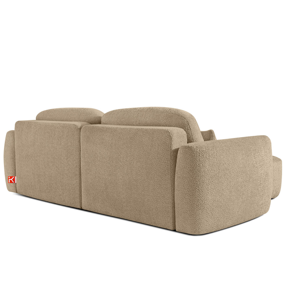 ECKSOFA rechts ELOSA - Ecru, Holz/Textil (245/165cm) - KONSIMO®