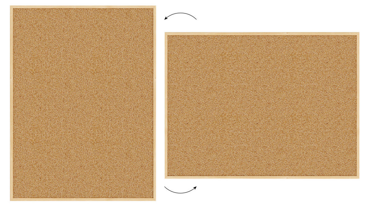 PINNWAND mit Naturholzrahmen 120x90cm - Braun, Holz (120/90/1.5cm) - ALLboards