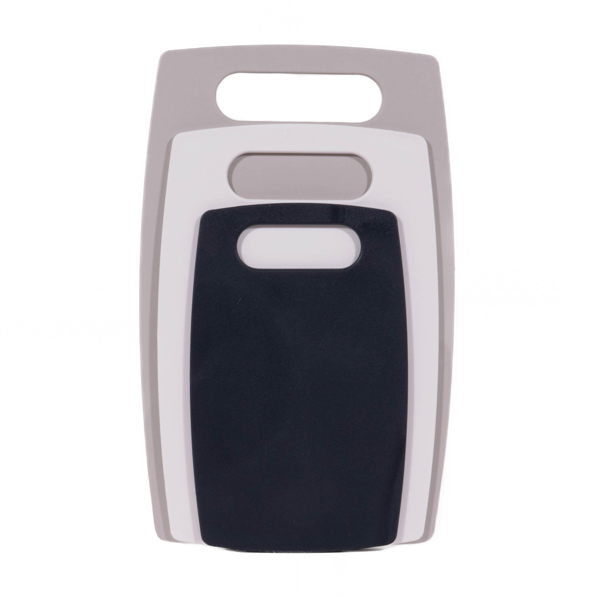 SCHNEIDEBRETT Kunststoff 3er-Set - Grau, Kunststoff (22/35cm)