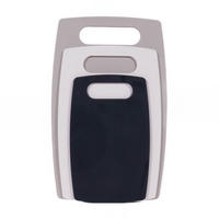 SCHNEIDEBRETT Kunststoff 3er-Set - Grau, Kunststoff (22/35cm)