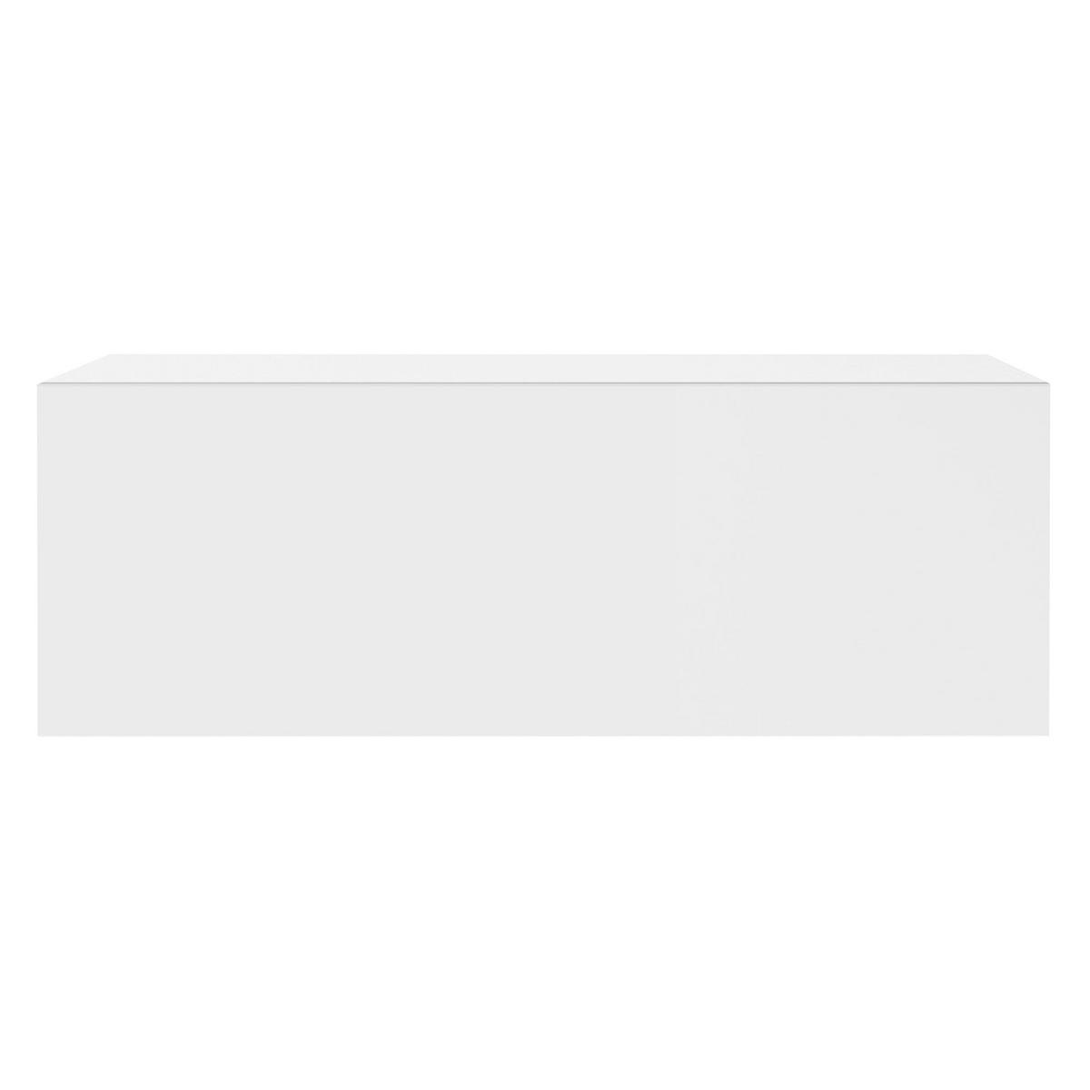 NACHTTISCH rechteckig Weiß 46/30/15 cm - Weiß, Holzwerkstoff (15/46/30cm) - ML-DESIGN