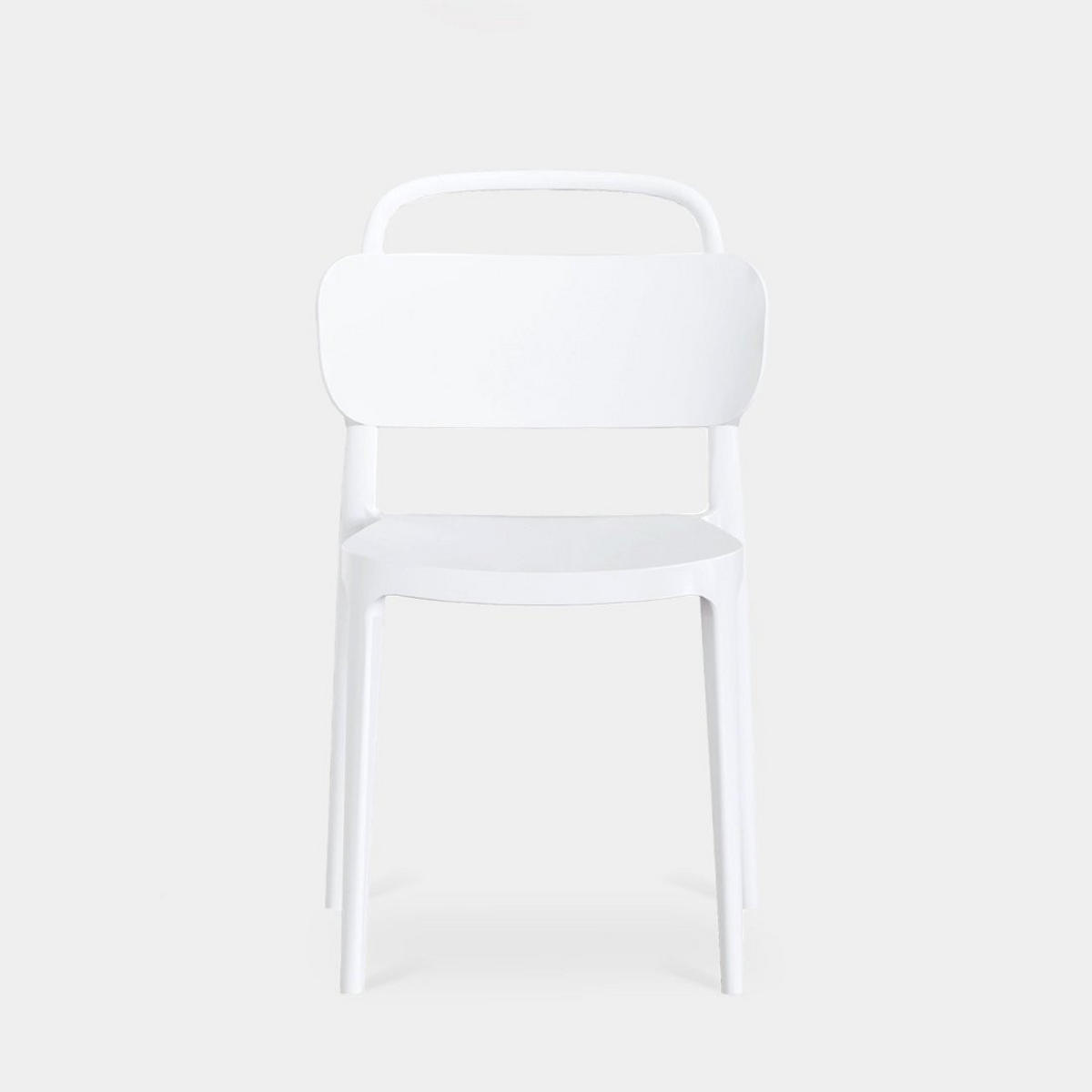 STUHL FÜR DRAUSSEN Edda Weiß 47 cm x 78 cm - Weiß, Kunststoff (47/78/51cm)