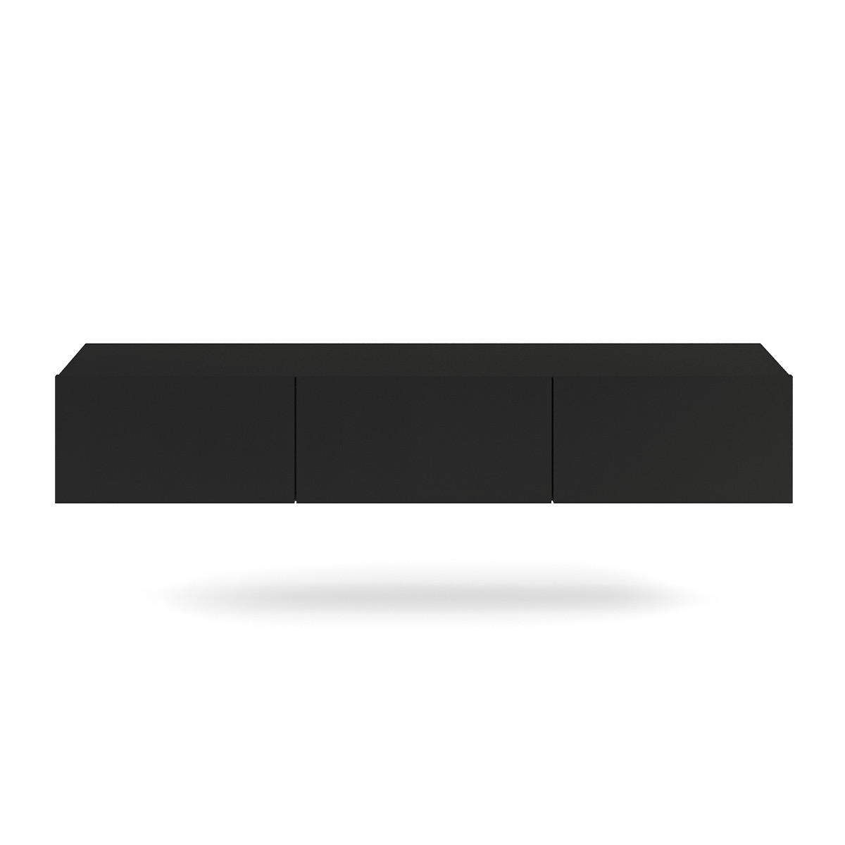 TV-MÖBEL Idao Schwarz - Schwarz, Holzwerkstoff (29/35/180cm) - Petits-meubles