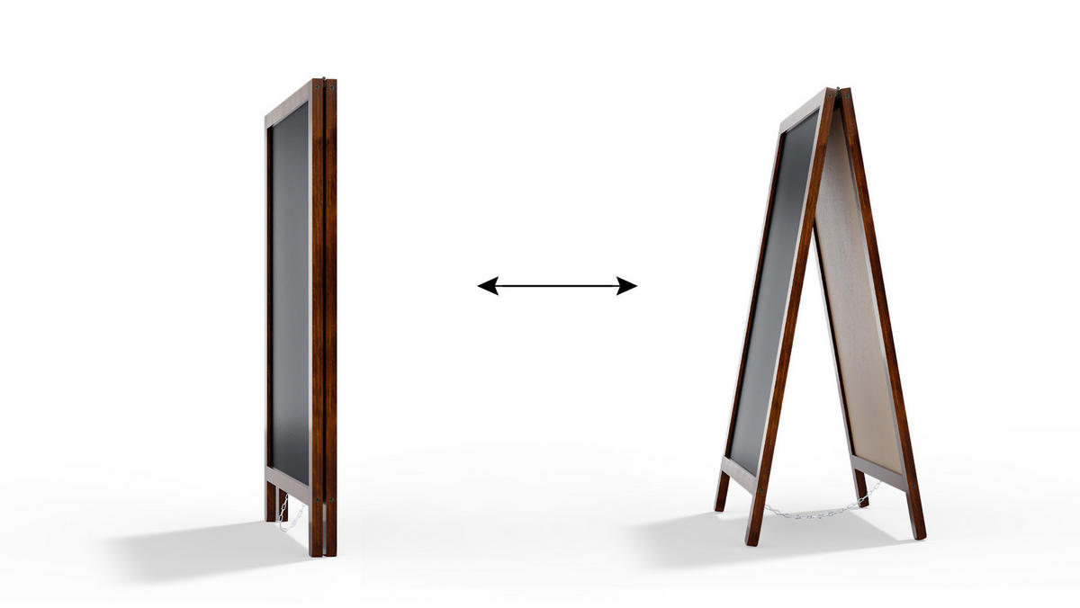 KUNDENSTOPPER - lackierter Holzrahmen 78x44 cm - Braun, Holz (78/44/4cm) - ALLboards