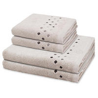 FROTTIERSET Stoneline 4-teilig - Hellgrau, Textil (50/100cm) - Ross