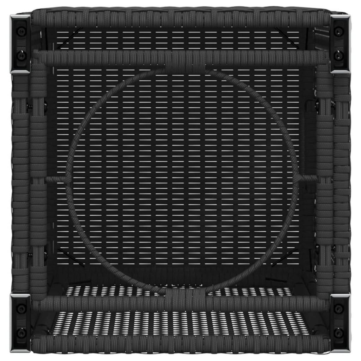 PROPAN-TANK-VERSTECKTISCH Schwarz 40/40/60 Cm Poly Rattan - Schwarz, Kunststoff (40/40/60cm) - vidaXL