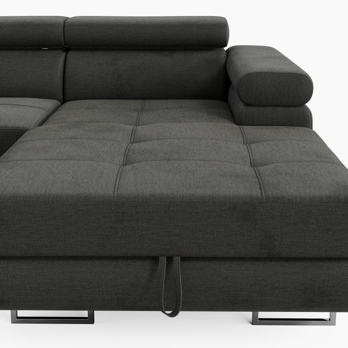 ECKSOFA VEMO MINI Rechts Braun Velour-Stoff Kompakter Komfort für Wohnräume - Dunkelbraun, Textil (235/175cm) - Barchello