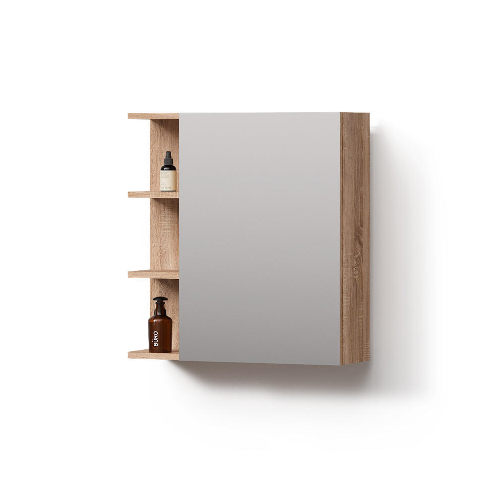 SPIEGELSCHRANK Fucino Sonoma 62 x 64 cm - Sonoma Eiche, Holzwerkstoff (62/64/20.8cm) - Livinity®