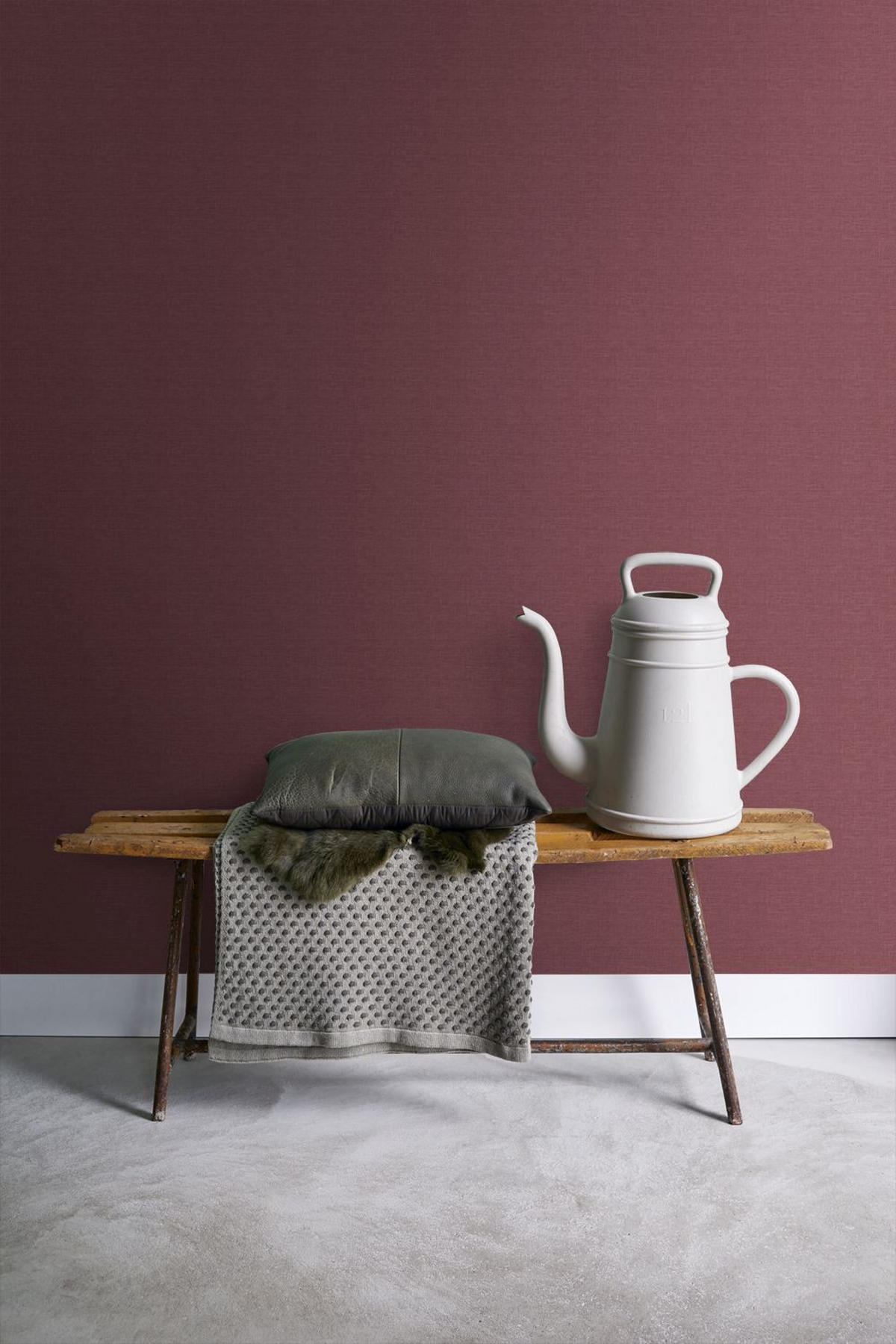 TAPETE Leinen-Optik 53 cm x 10 m - Rot, Papier (53/1000cm) - Sanders & Sanders
