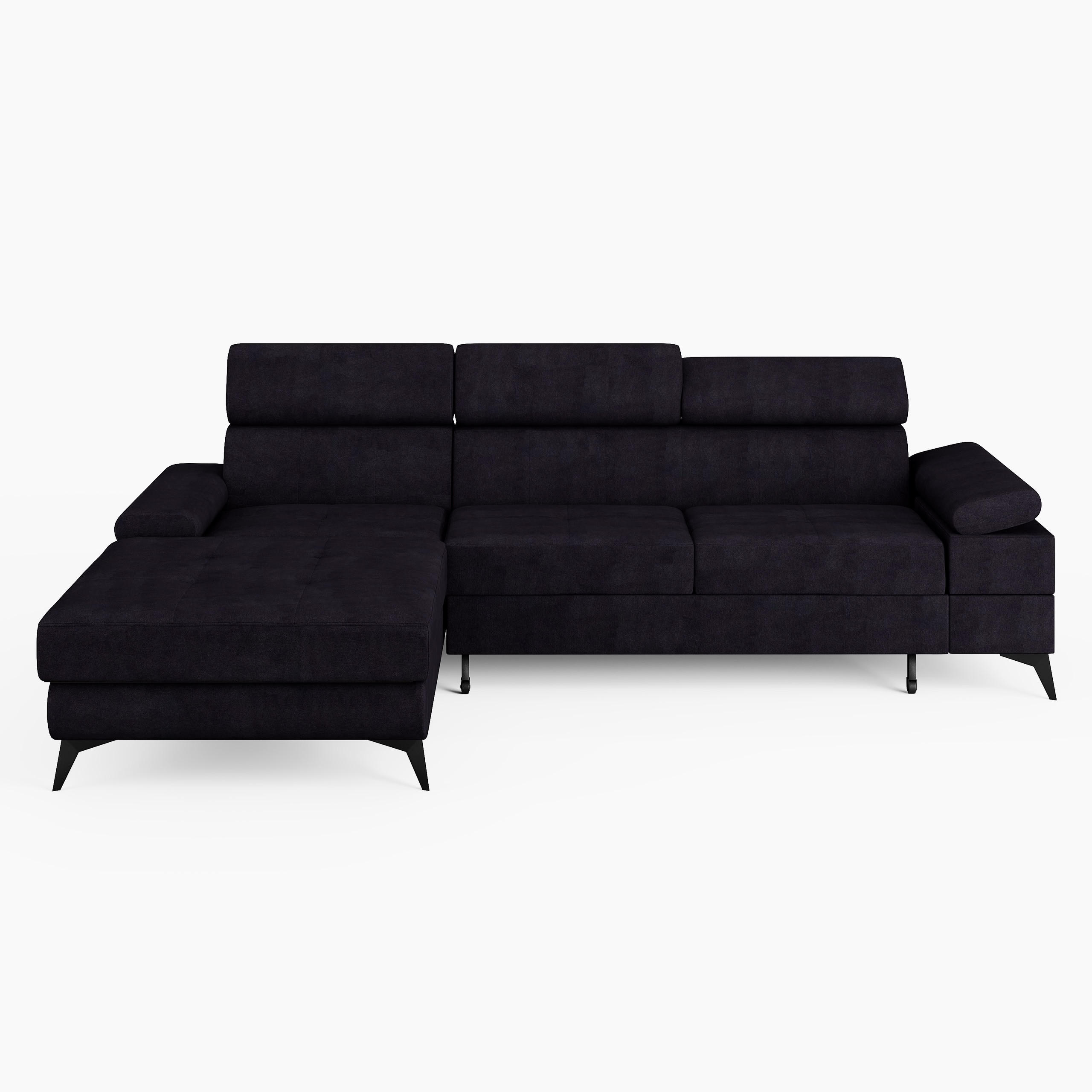 Barchello Ecksofa Schwarz 261x190 cm