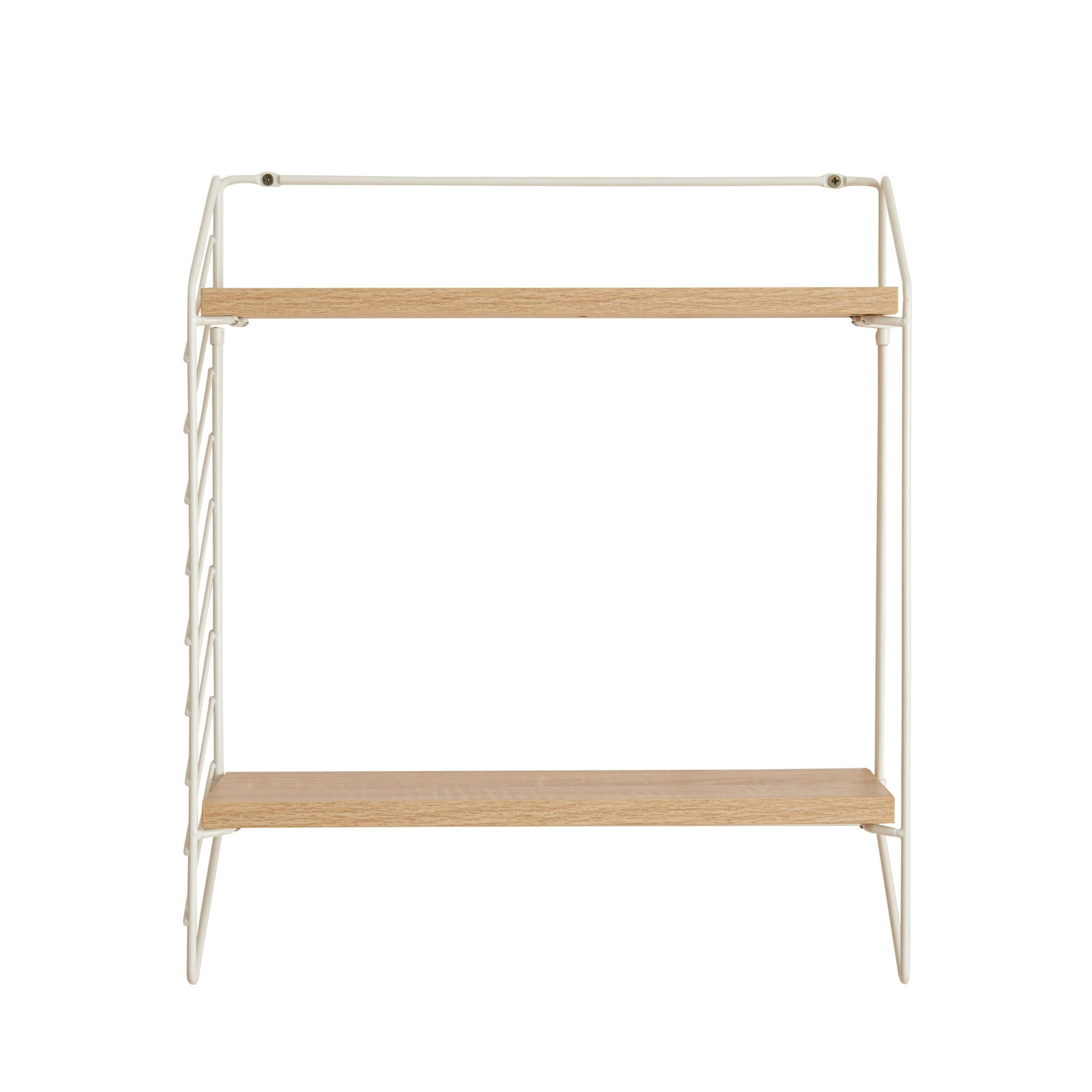 WANDREGAL Bømlo - Eichefarben/Weiß, Metall (42/47.5/14cm) - [en.casa]