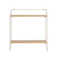 WANDREGAL Bømlo - Eichefarben/Weiß, Metall (42/47.5/14cm) - [en.casa]