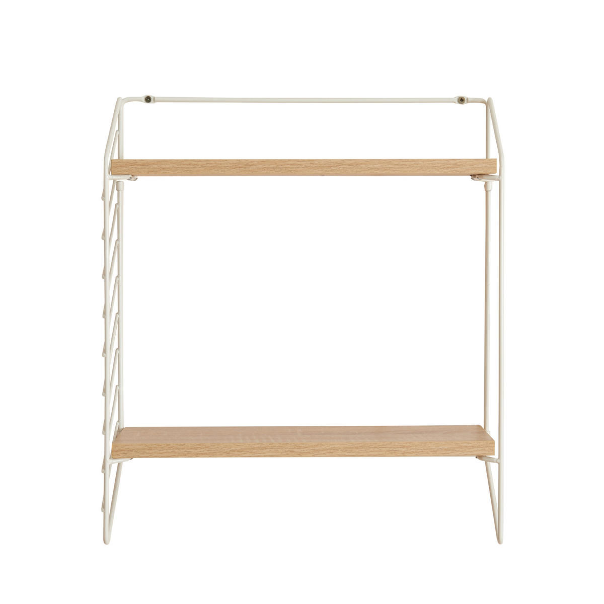 WANDREGAL Bømlo - Eichefarben/Weiß, Metall (42/47.5/14cm) - [en.casa]
