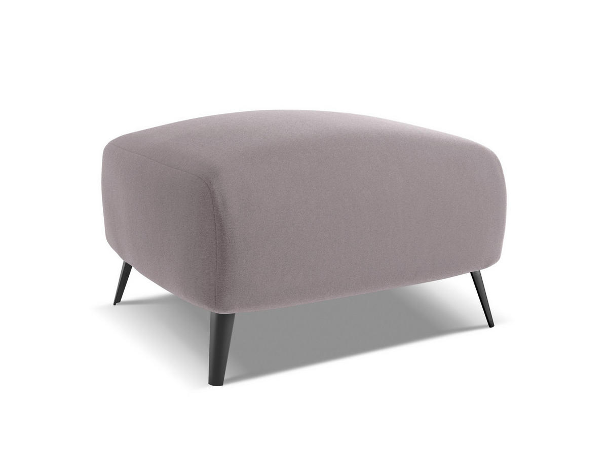 POUF Samt Stoff Violett - Lila/Flieder, Textil/Metall (65/44/65cm) - Makamii