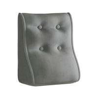 RÜCKENKISSEN Kopfteilkissen Samt grau 50/22cm - Grau, Textil (22/50cm) - Vercart