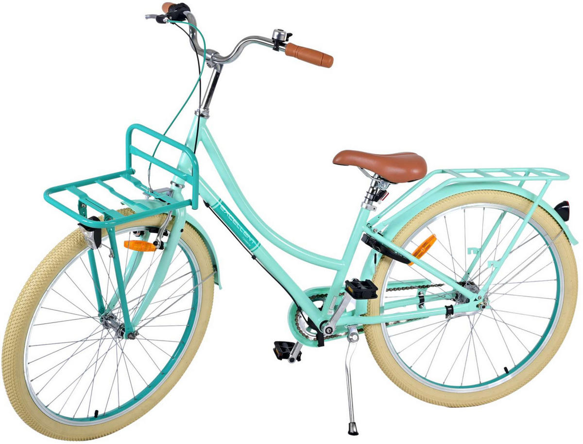 KINDERFAHRRAD Excellent - Mädchen - 26 Zoll - 3 Gänge - Rücktritt + Handbremse - Grün - Grün, Metall (77cm) - TPFSports