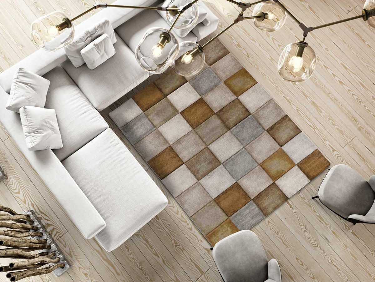 WEBTEPPICH Rostfarbe Lena 80/150 cm - Currygelb, Naturmaterialien/Textil (80/150cm) - Atticgo